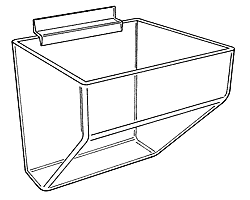 slatwall square bins