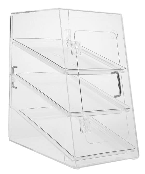 three shelf pastry case
