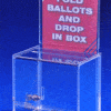 sign backed collection box