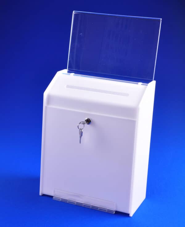 collection box with sign
