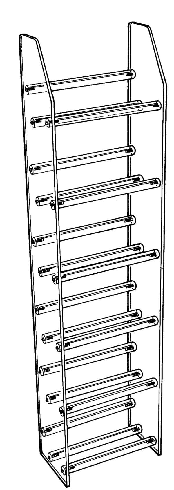 six tier cd rack