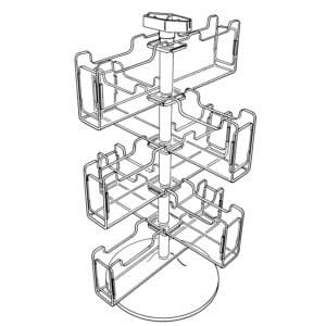 5 arm card rack