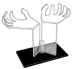 two hand display
