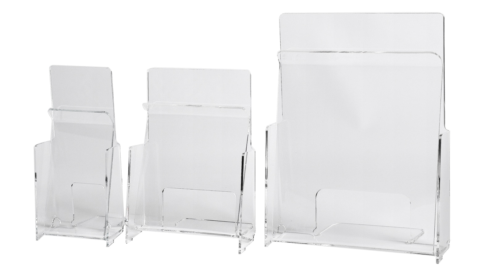 HTF123b wall mounting hold down style brochure holders