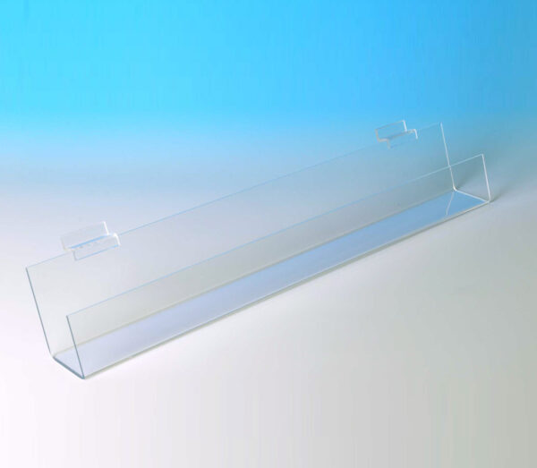angled j-shelf with open ends